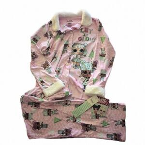 NWT LOL Surprise 2pc Holiday Pajamas sz Med 8 Girls